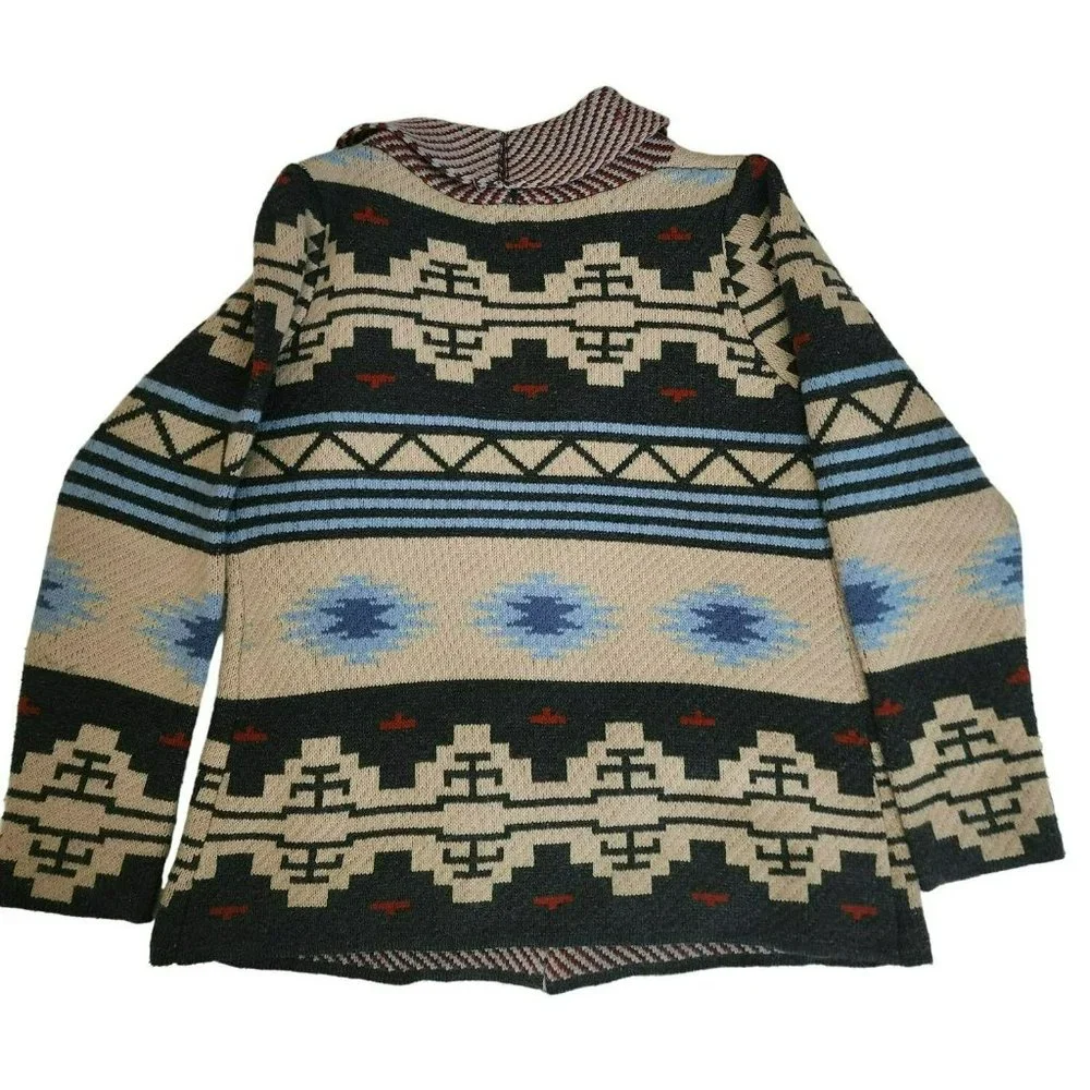 Telluride Clothing Company Women's Fair Isle Open Front Jacket Cardigan Medium - Picture 3 of 10